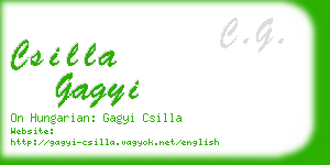 csilla gagyi business card